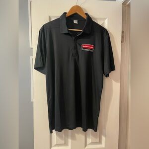 NWOT new no tag large mens black polo upf 50 rubbermaid logo work wear summer